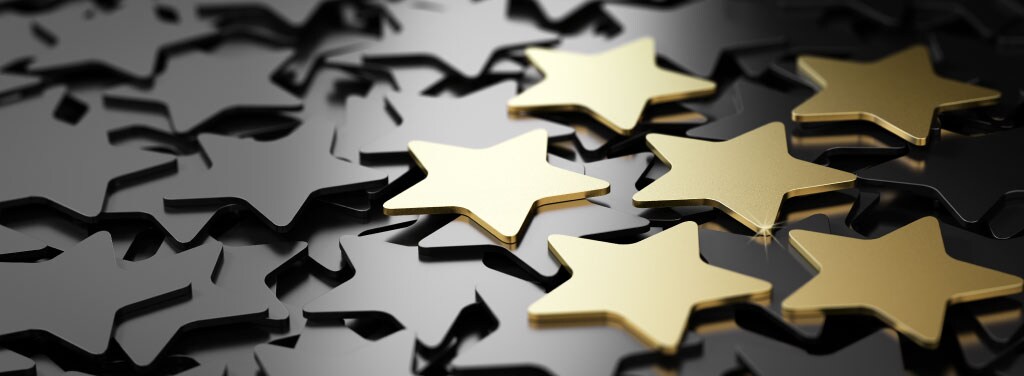 Black and gold star confetti