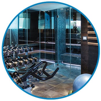 equipment in a fitness center