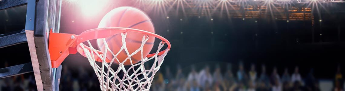 Basketball going in the net in North Carolina