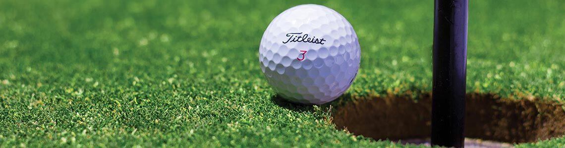 Golfball on the green in Alabama