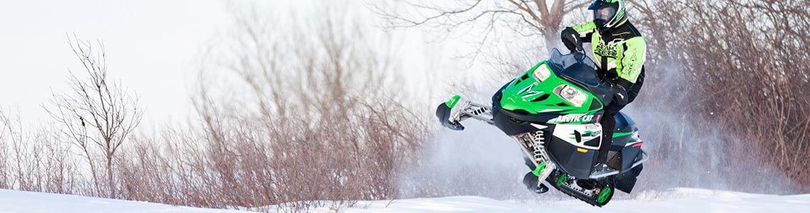 Snowmobile catching air in WIsconsin