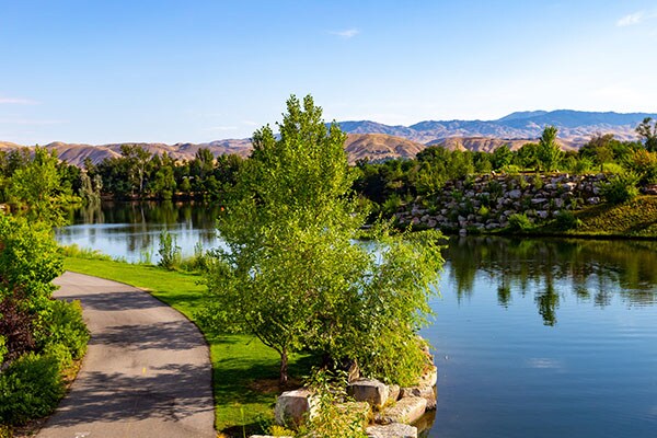 River banks in Boise Idaho