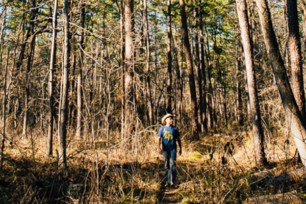 Chet in the Davy Crockett National Forest