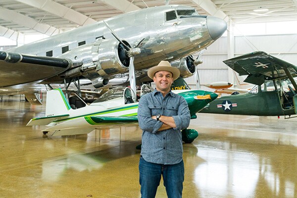 Chet at the Mid America Flight Museum