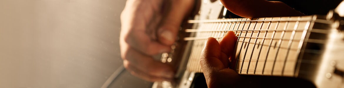 Musician playing guitar