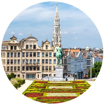 Skyline in Brussels, Belgium
