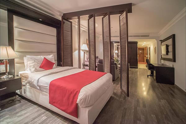 Deluxe hotel room in Doha, Qatar