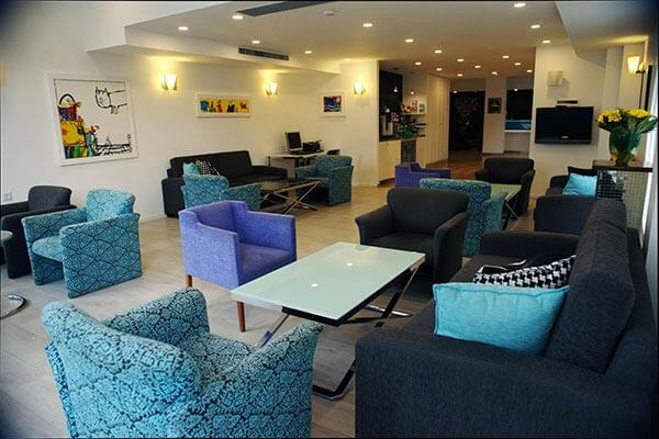 Regency Suites hotel lobby in Tel Aviv, Israel