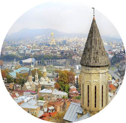 View of Old Town, Tbilisi, Georgia