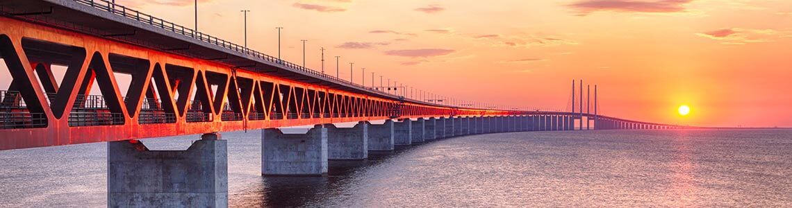 Oresundsbron Bridge in Malmo, Sweden