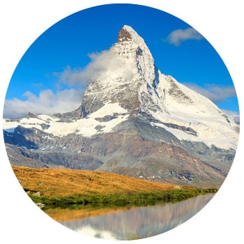 Famous Matterhorn Peak in Switzerland