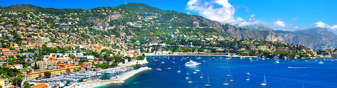 Azure coast of France in Nice
