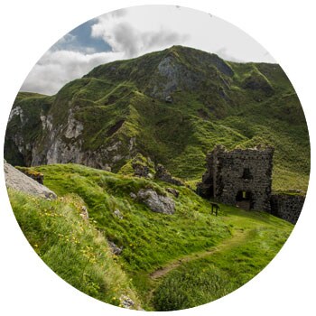 Old ruin on Ireland coast