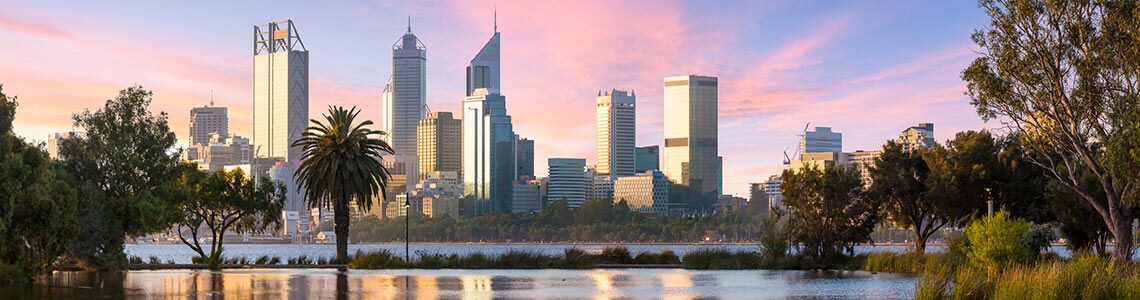 View of Perth Skyline from Swan River