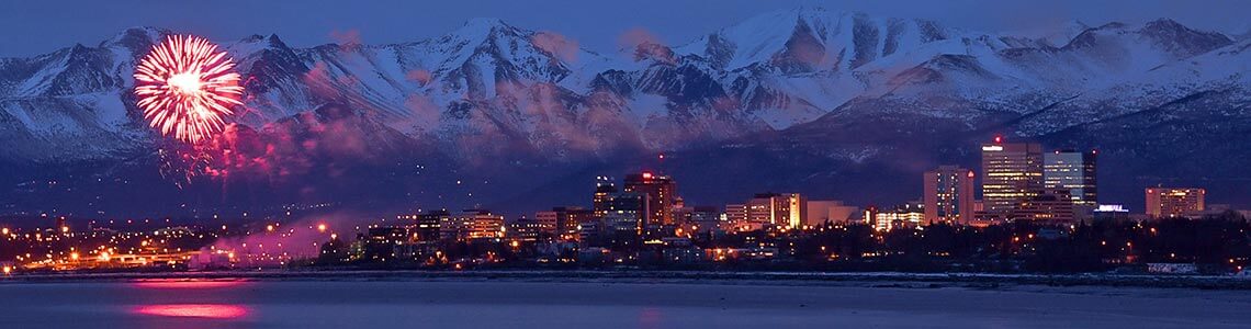 Fireworks at a festival in Anchorage, Alaska
