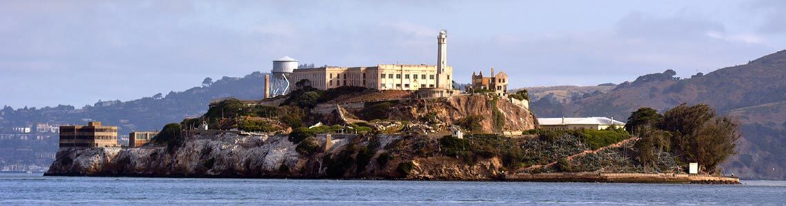 Alcatraz Island in San Francisco Bay - CA