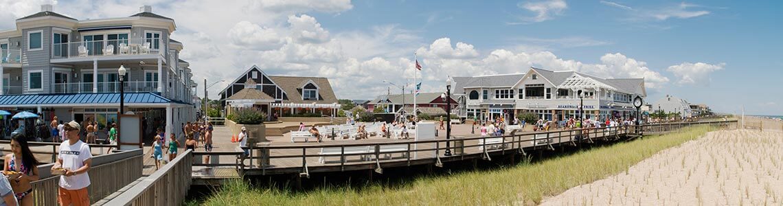 Bethany Beach boardwalk in Delaware