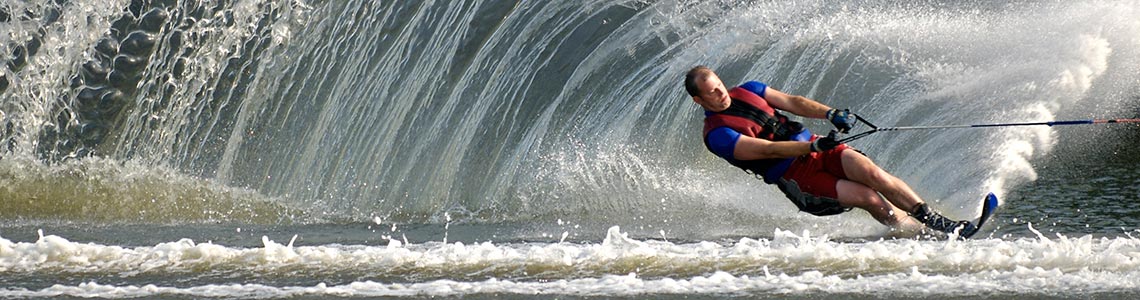 man performing at a water ski show in Florida