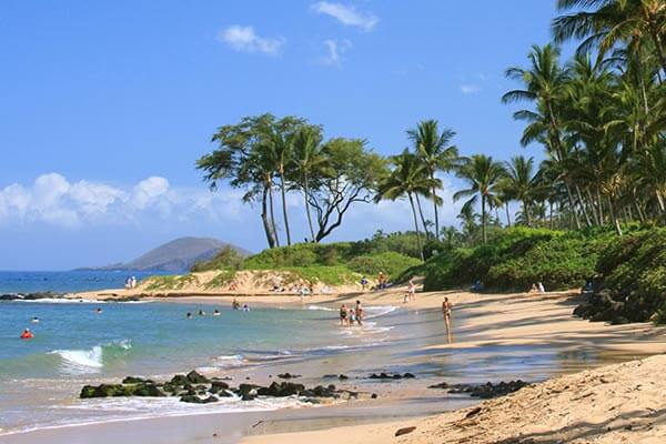 Lahaina Beach on Maui in Hawaii