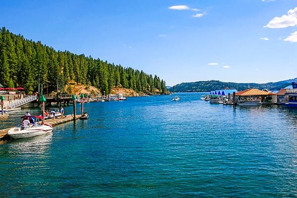 Coeur D'Alene Lake in northern Idaho