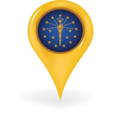 Indiana Map Pin