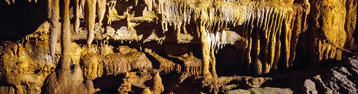 Stalactite formation in a cave in Tennessee