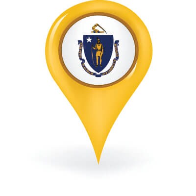 Massachusetts map pin