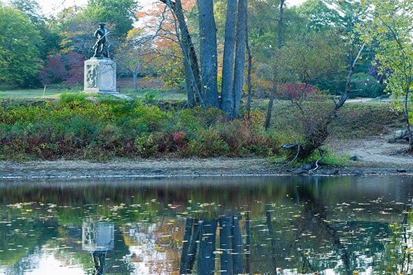 Minute Man Statue at North Bridge in Massachusetts
