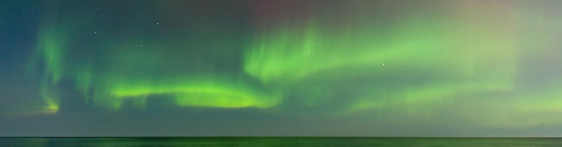 Northern Lights over Lake Superior Michigan