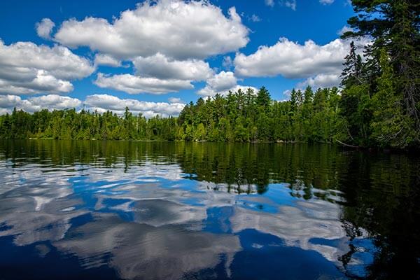Calm day on a lake in Minnesota