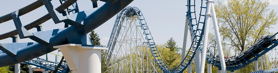 Corkscrew ride at Valley Fair in MN