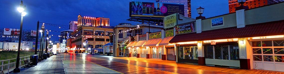 Atlantic City Boardwalk in New Jersey