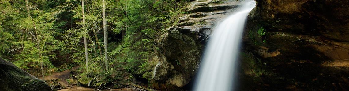 Waterfall at Hocking Hills State Park in Ohio