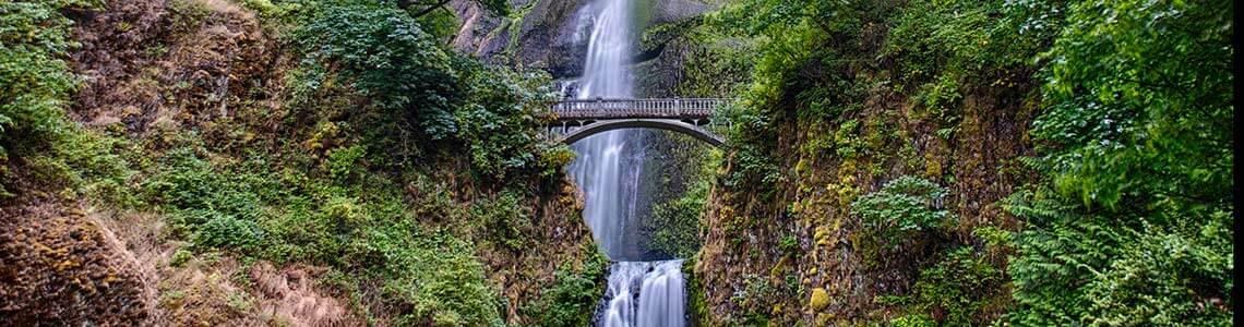 Early Morning at Multnomah Falls in Oregon