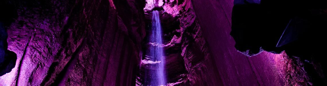 Underground waterfall in Tennessee