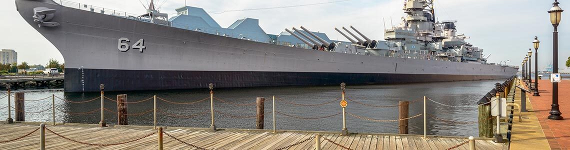 USS Wisconsin in Norfolk, Virginia