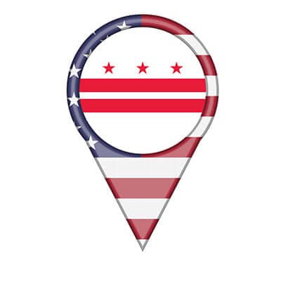 Washington, DC map pin