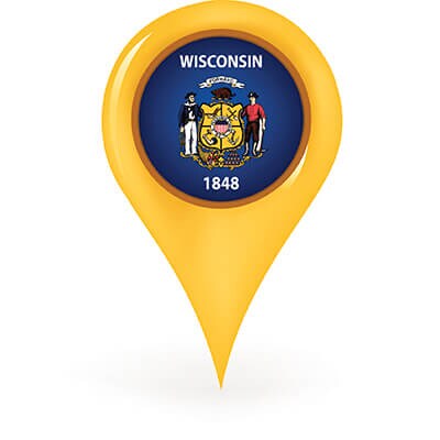 wisconsin map pin