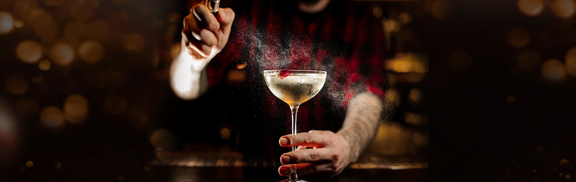 Bartender making a drink 