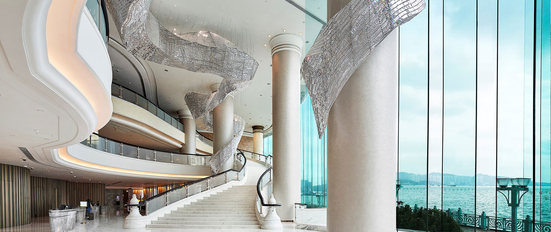 Grand Staircase at the Harbour Grand Kowloon Hotel